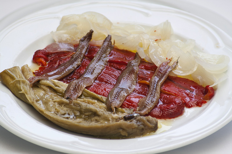 Légumes grillés aux anchois (suggestion)
